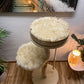 Kratzbaum Naturholz Größe M mit Schlafkörbchen